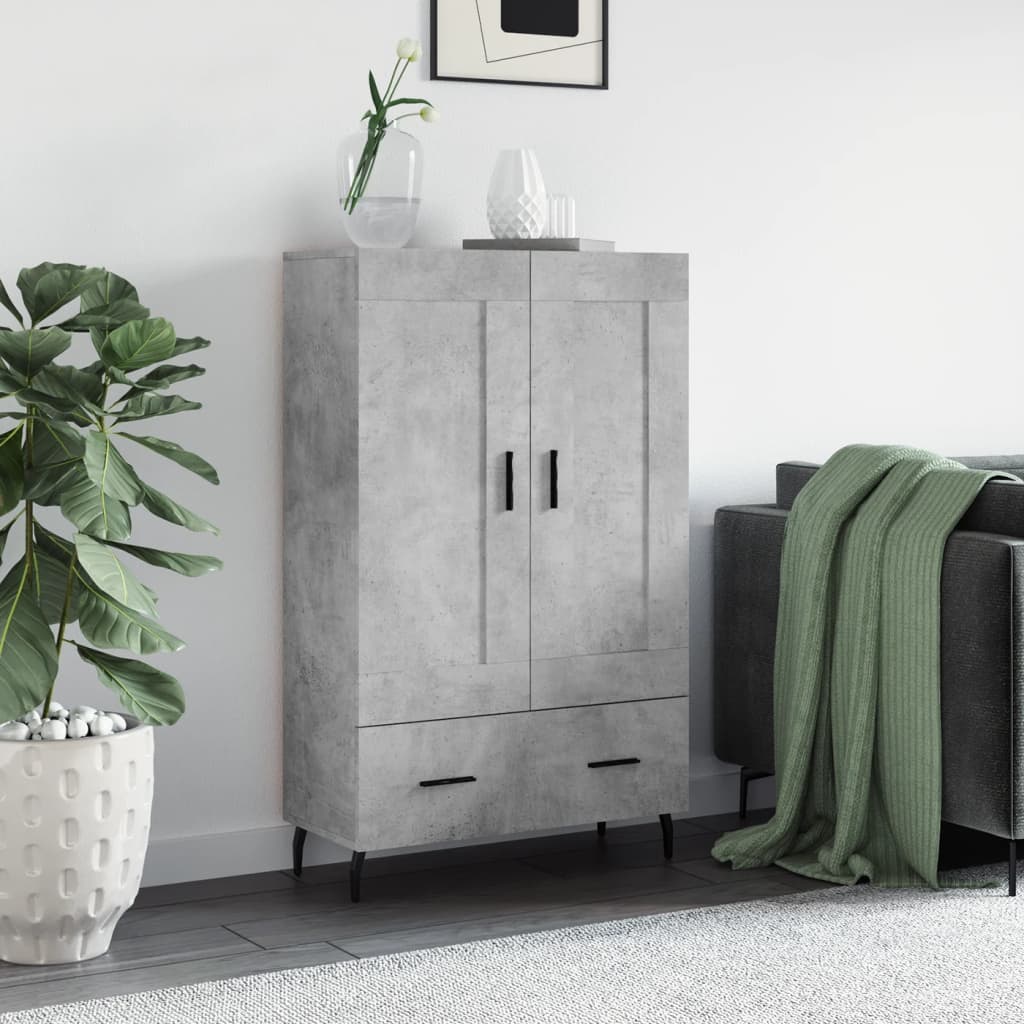 Highboard Concrete Grey Engineered Wood