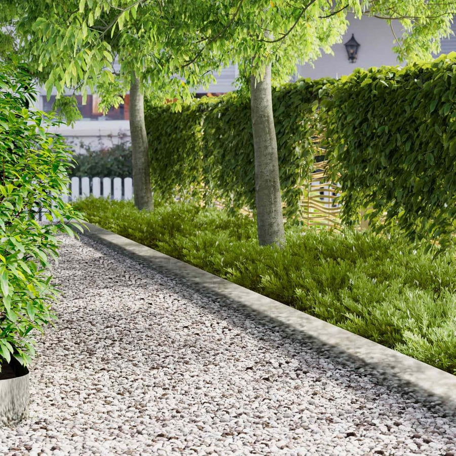 Lawn Edging 10 pcs Steel Silver