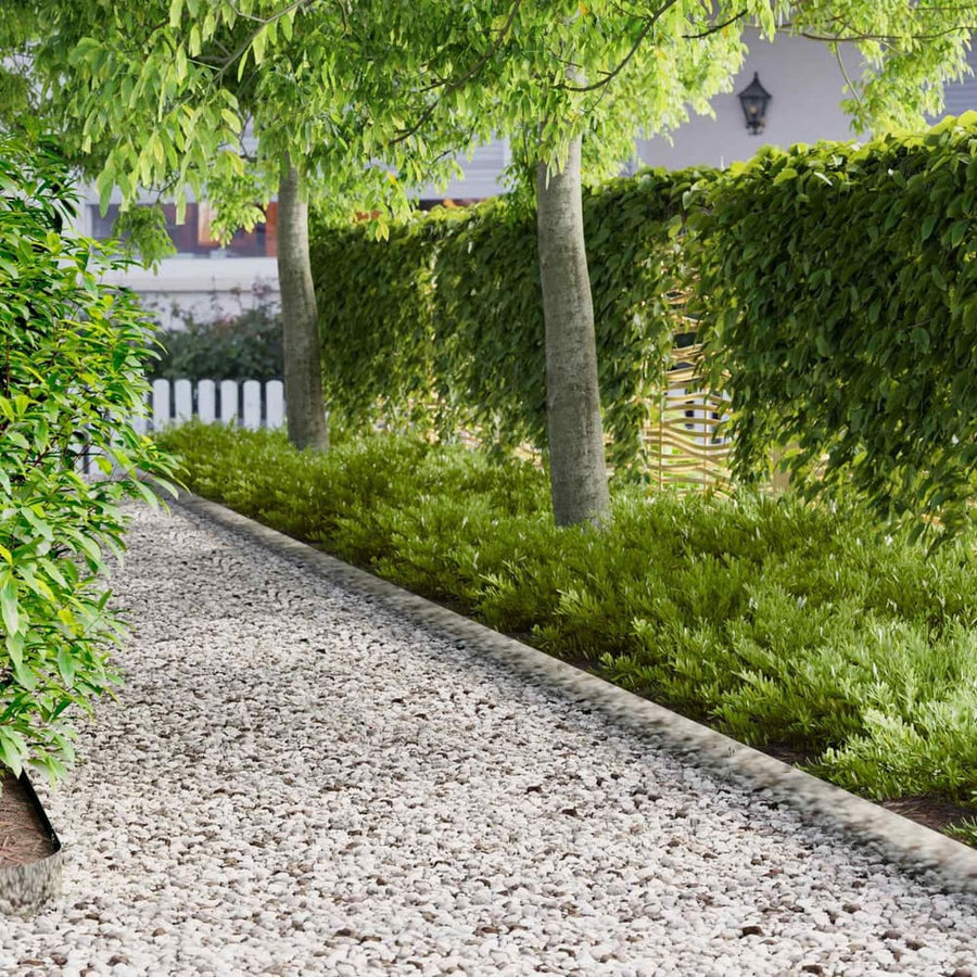 Lawn Edging 20 pcs Steel Silver