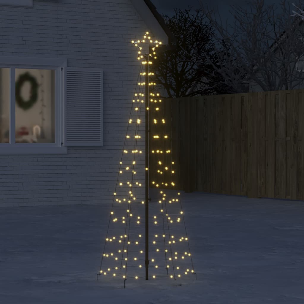 vidaXL LED Christmas Tree with Spikes 220 LEDs Warm White 180 cm 1