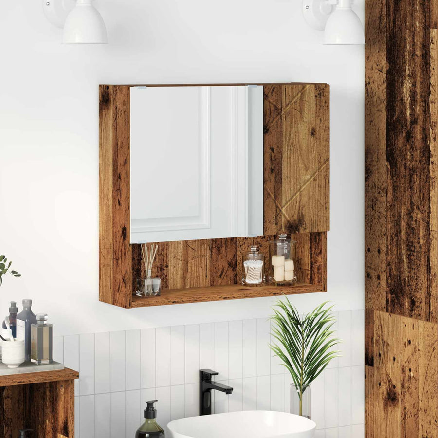 Mirror Cabinet Old Wood Engineered Wood