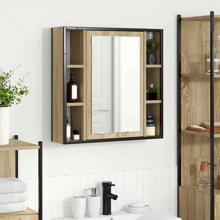 Mirror Cabinet Sonoma Oak Engineered Wood