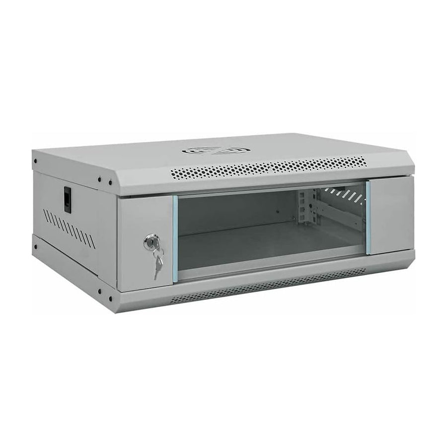 Network Cabinet with Storage Grey Steel