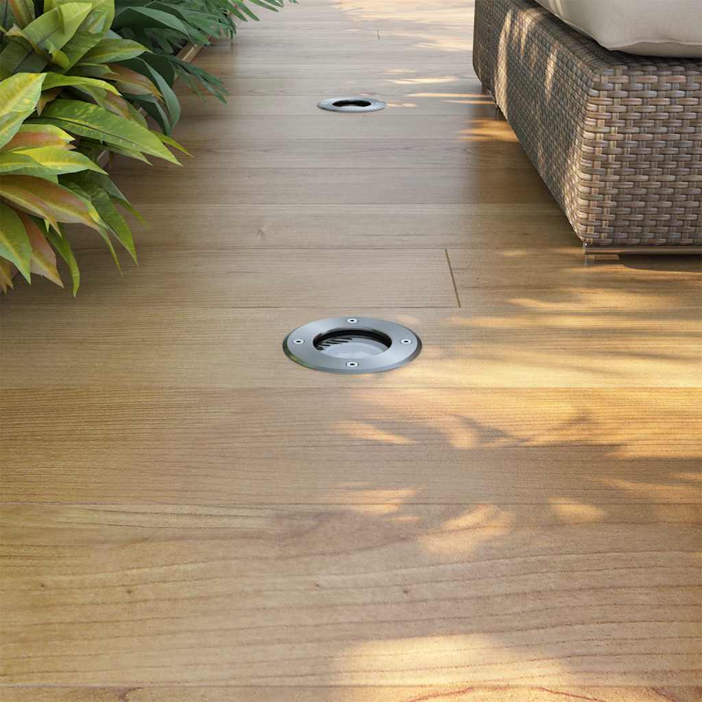 vidaXL Outdoor LED Ground Lights 3 pcs Round 1