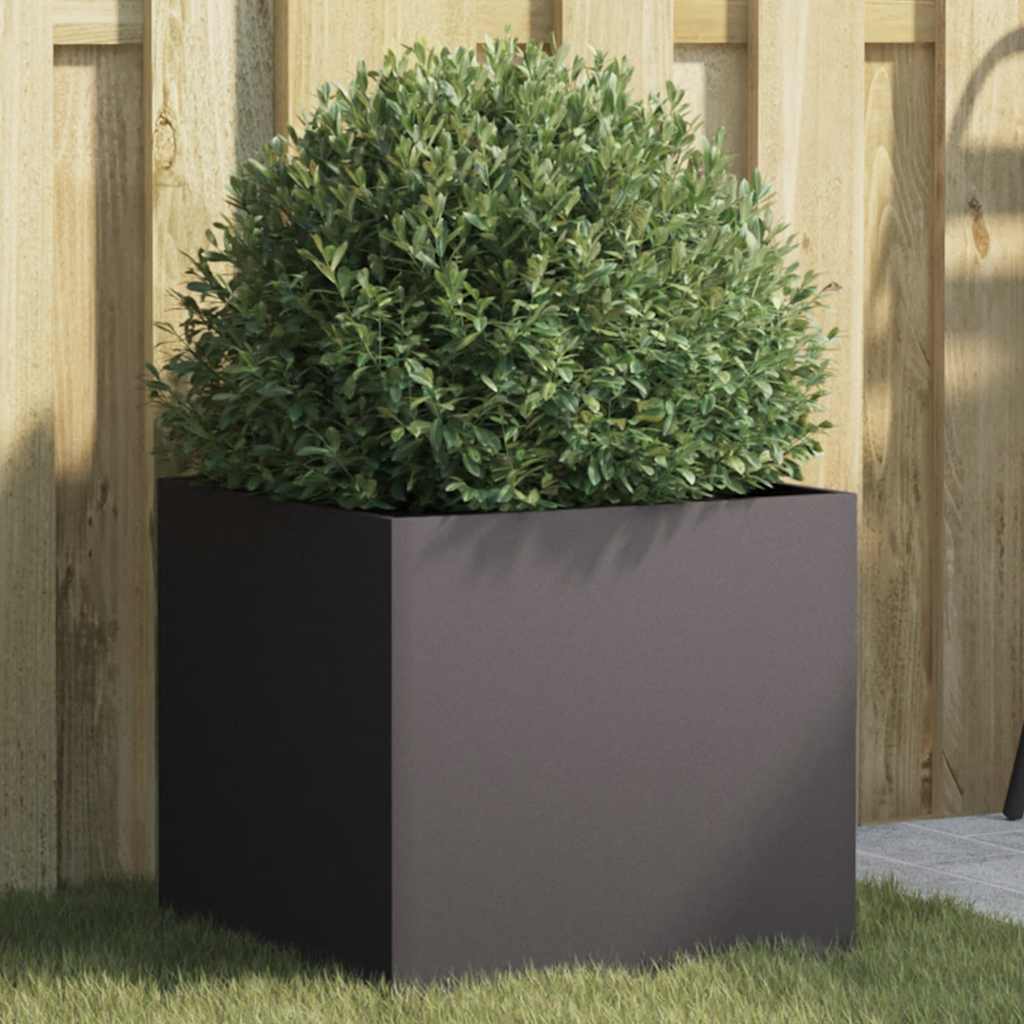 vidaXL Planter Black 42x40x39 cm Steel 1
