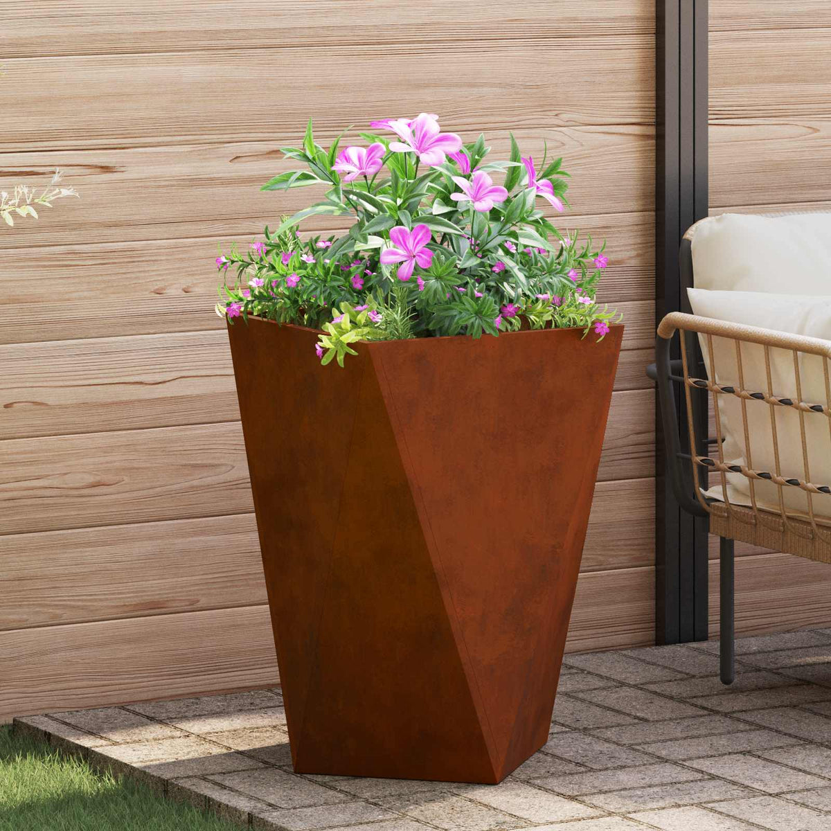 Planter Rusty Weathering Steel