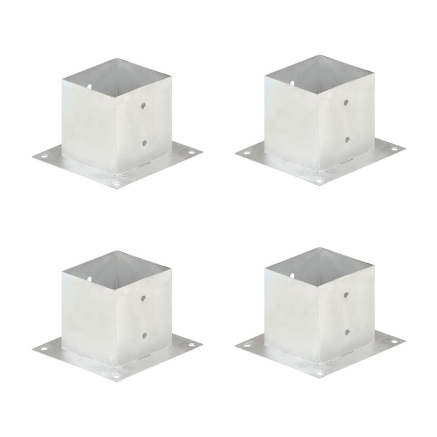Post Anchors 4 pcs Galvanised Metal 141 mm