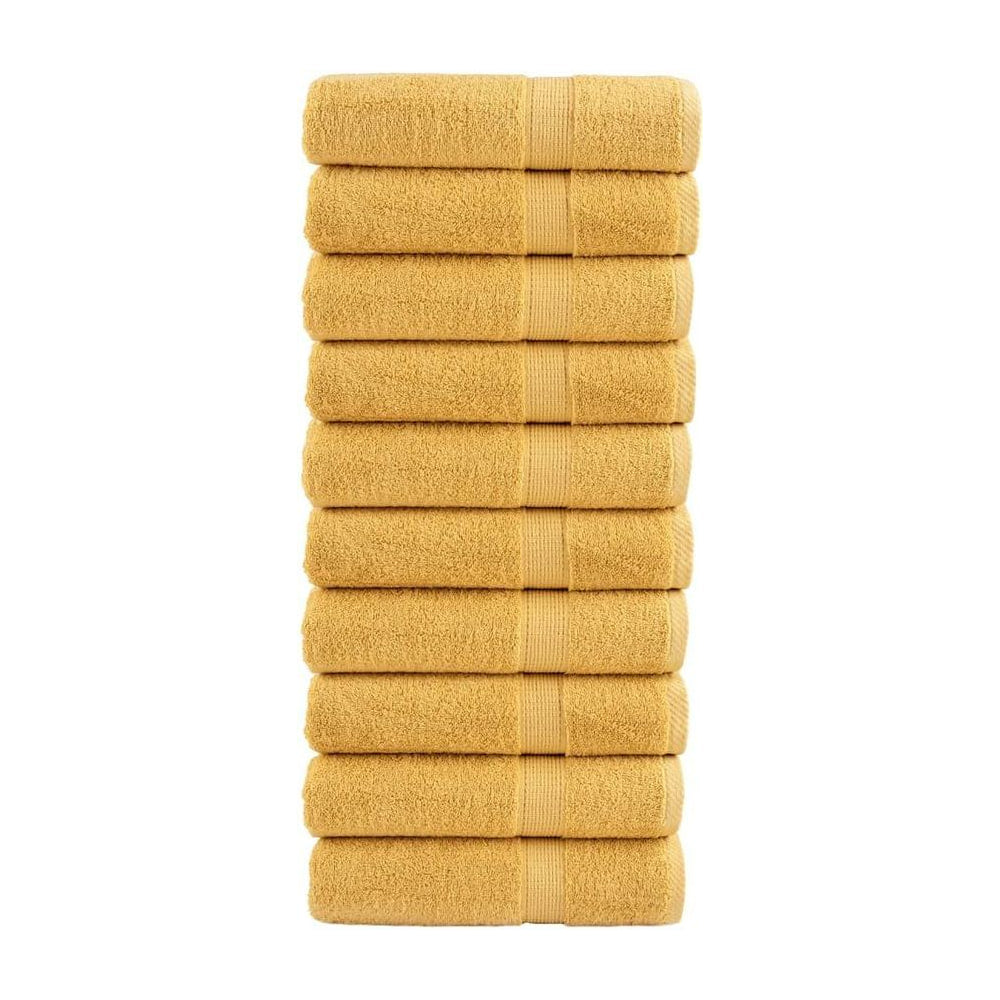 Premium Hand Towels "SOLUND" 10 pcs Gold 600 gsm