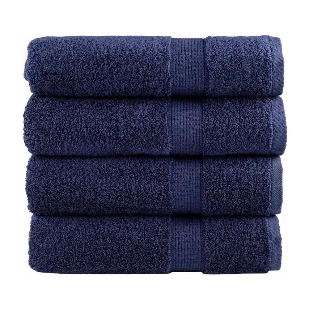 Premium Shower Towels "SOLUND" 4 pcs Navy Blue 600 gsm