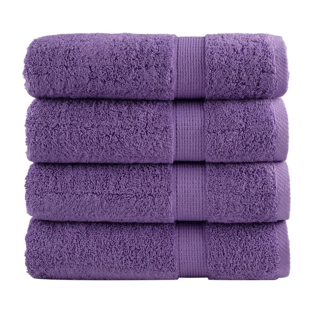 Premium Shower Towels SOLUND 4 pcs Purple 600 gsm