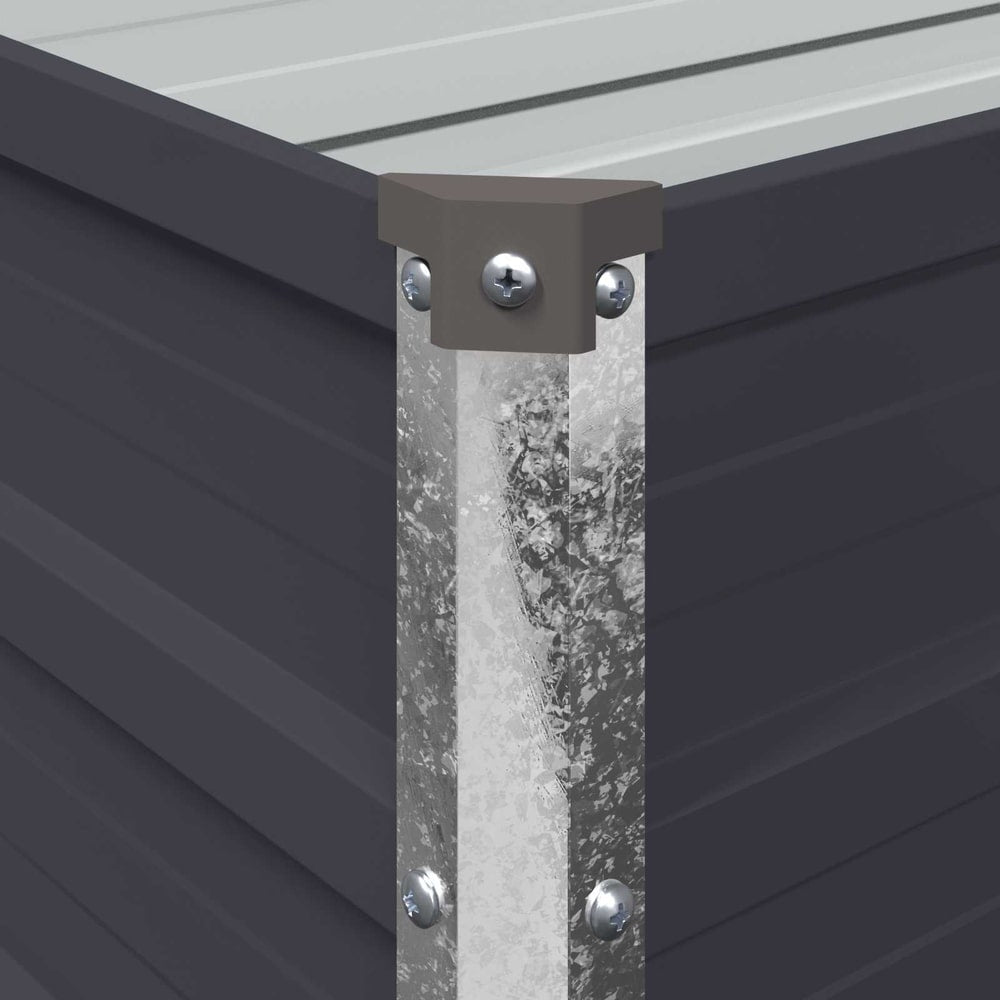 Raised Garden Bed Anthracite Galvanised Steel
