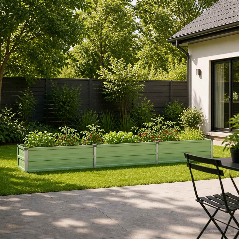 vidaXL Raised Garden Bed Pastel Green 240 x 40 x 24 cm 1