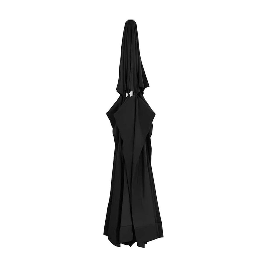 Replacement Fabric for Outdoor Parasol Black 610 cm