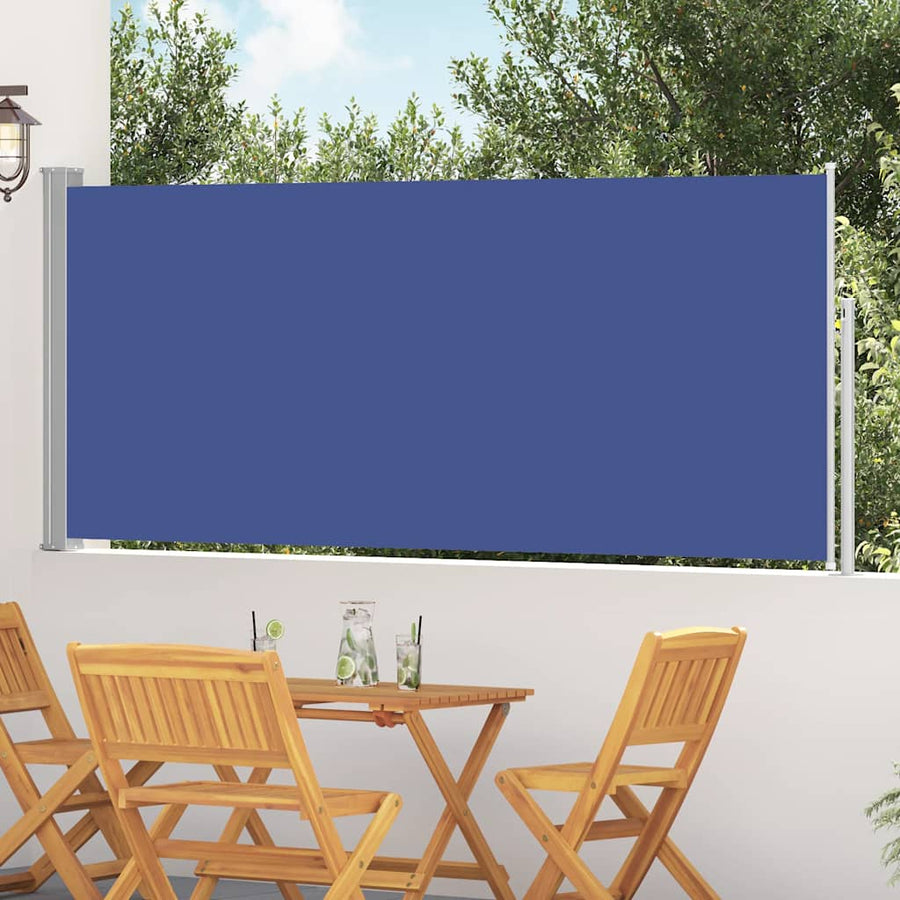 Retractable Side Awning Blue