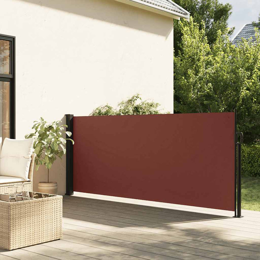 Retractable Side Awning Brown