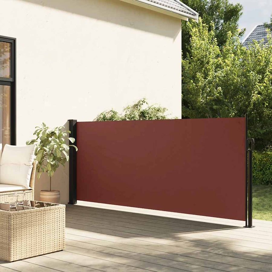 Retractable Side Awning Brown