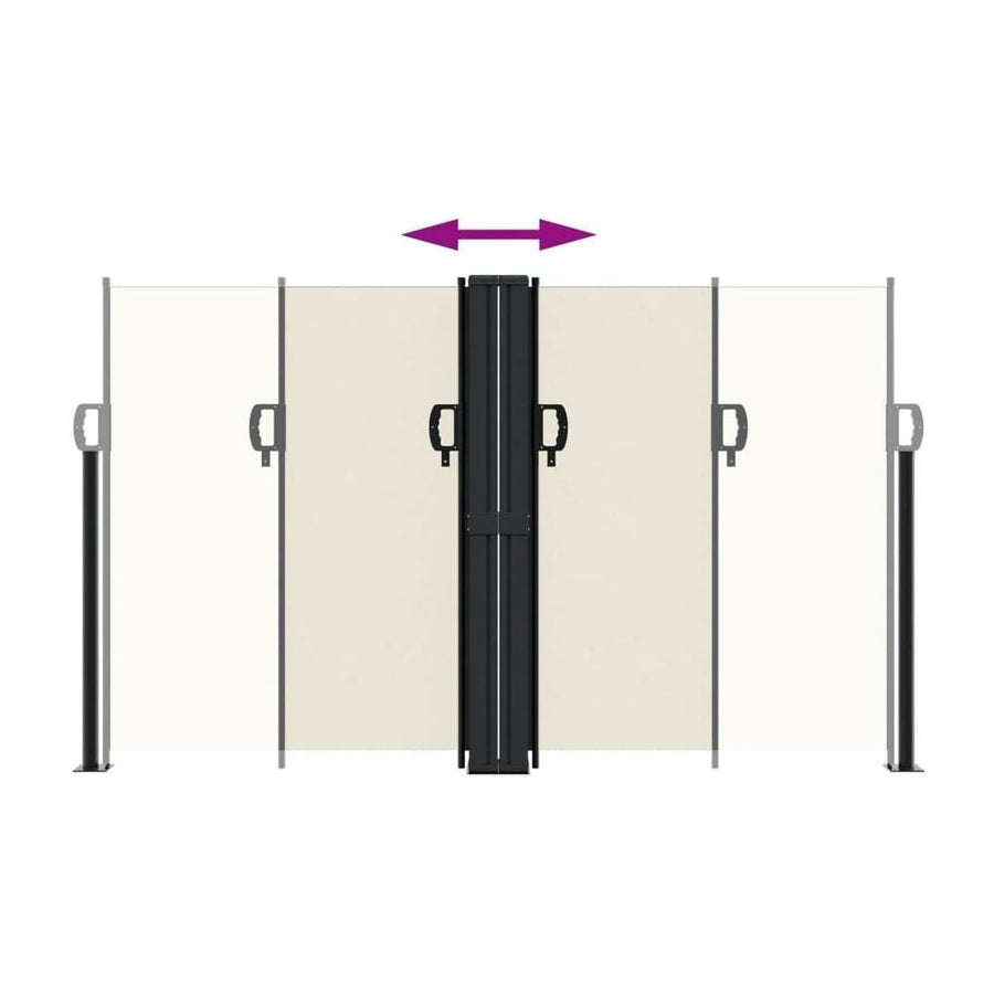 Retractable Side Awning Cream