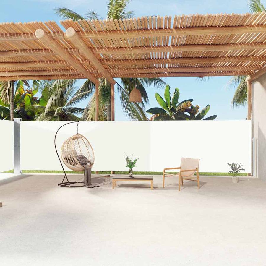 Retractable Side Awning Cream