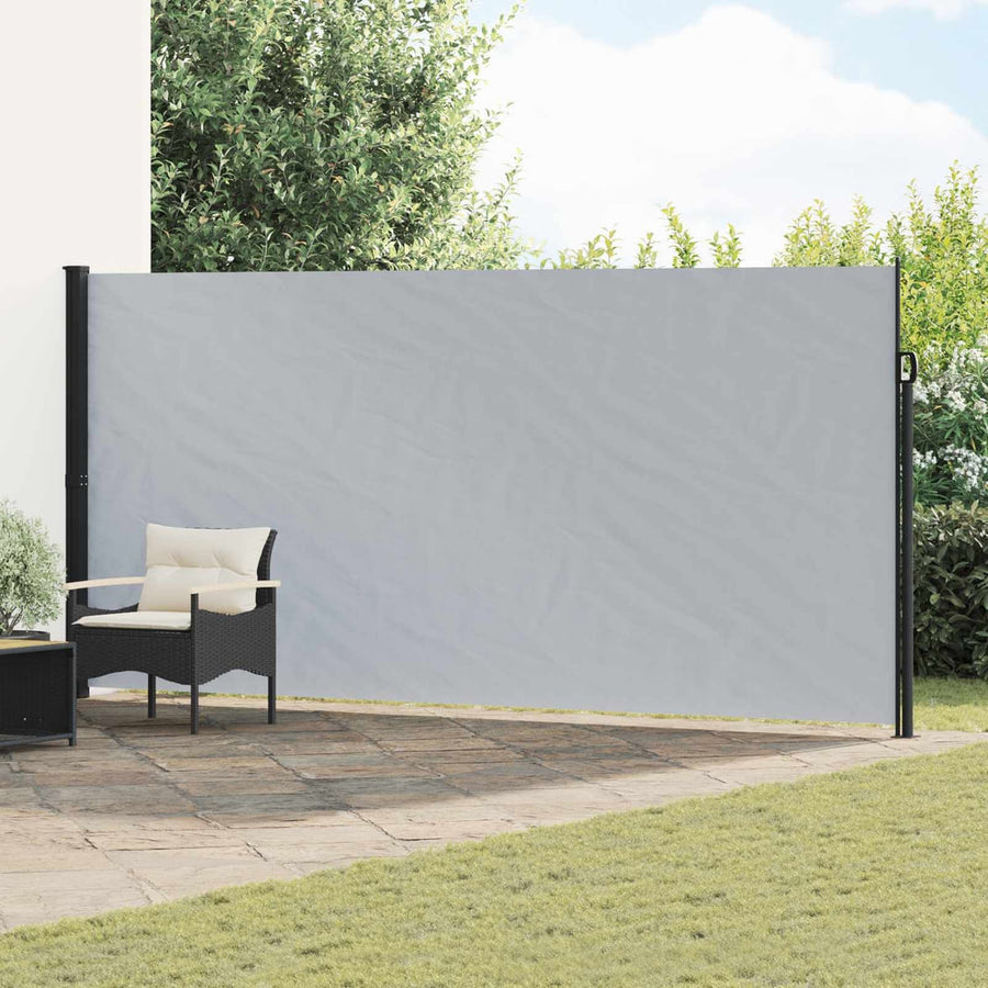 vidaXL Retractable Side Awning 300 x 220 cm Polyester Rectangular Grey 1