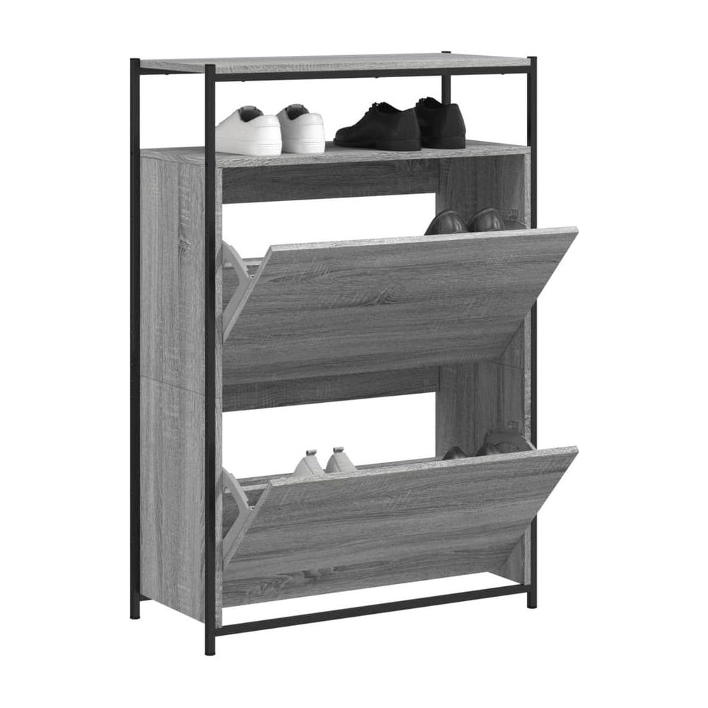 Shoe Cabinet Grey Sonoma 75x34x112 Engineered Wood
