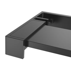 Shower Shelf Walk-in Wall Black Aluminium