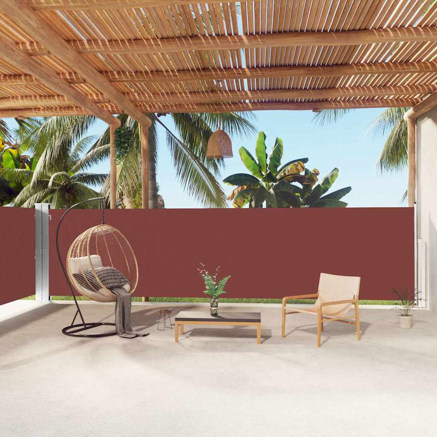 Retractable Side Awning Brown