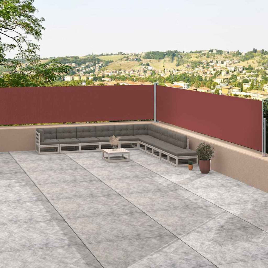 Retractable Side Awning Brown