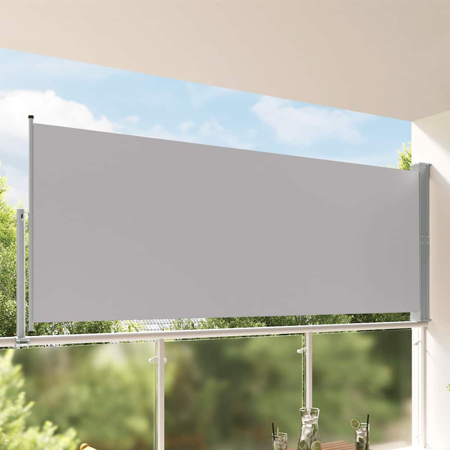 Patio Retractable Side Awning Grey