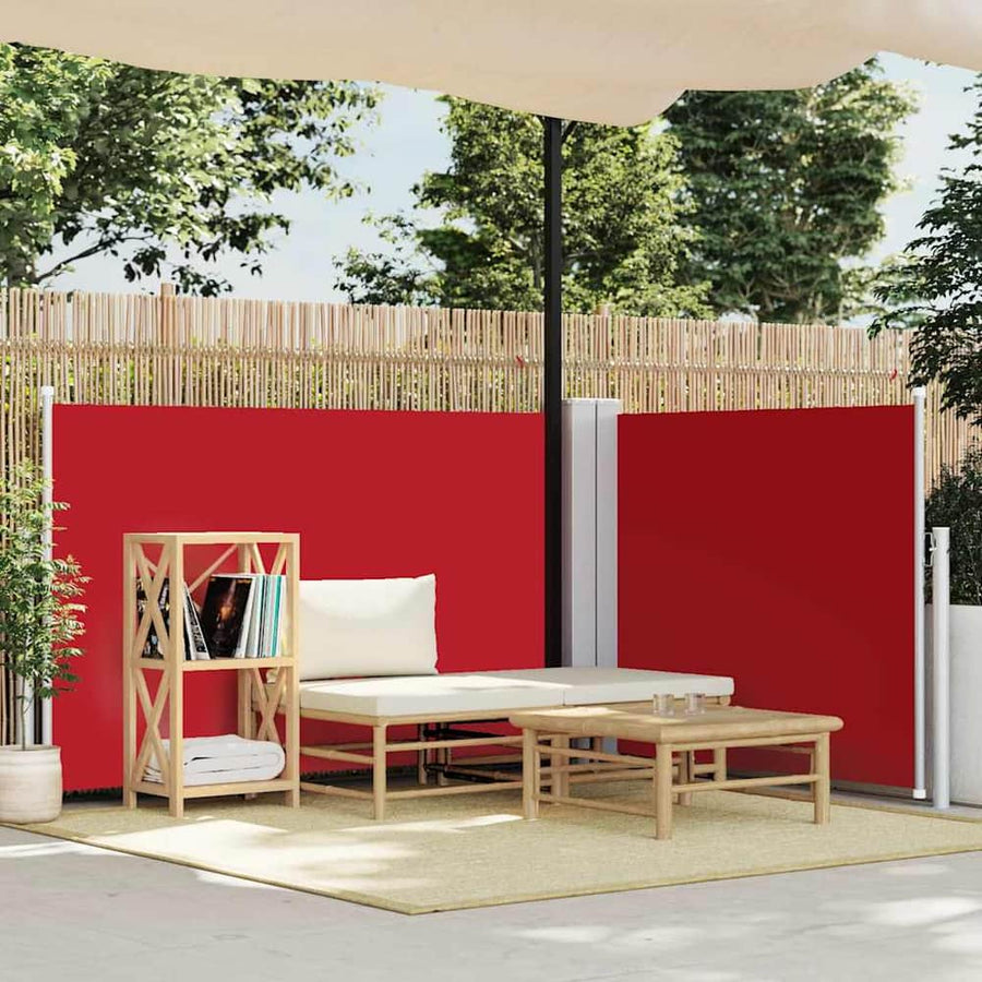 Retractable Side Awning Red