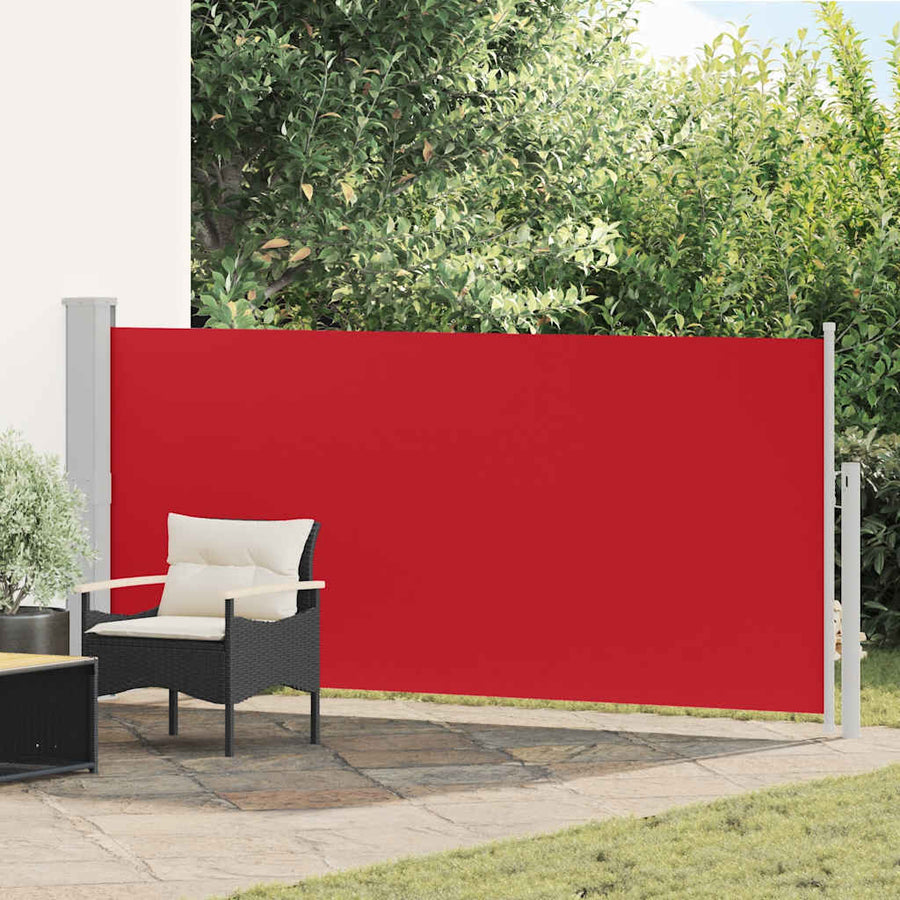 Retractable Side Awning Red