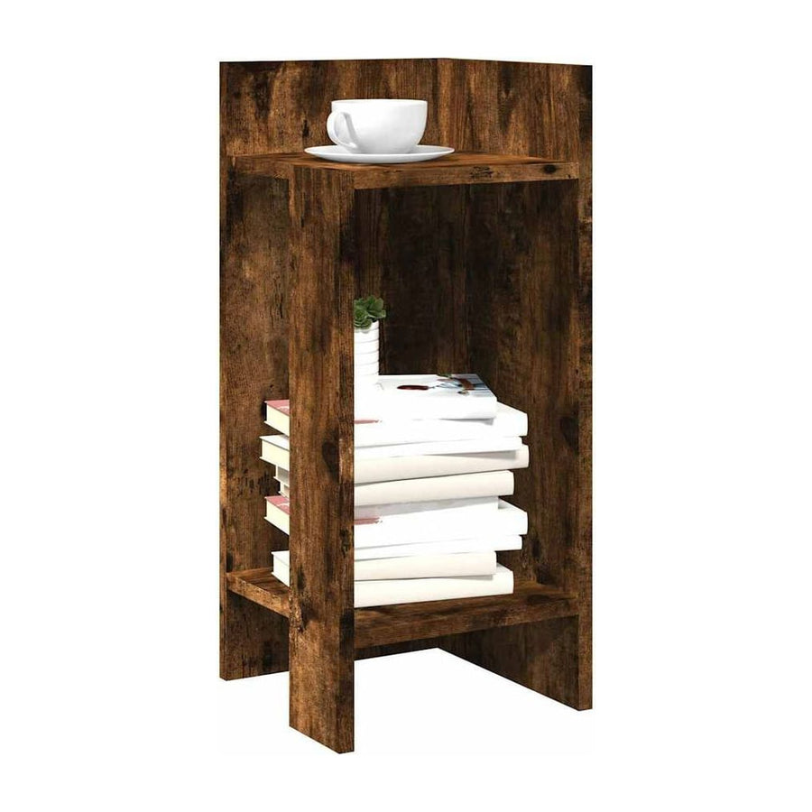 Side Tables 2 pcs with Shelf Smoked Oak