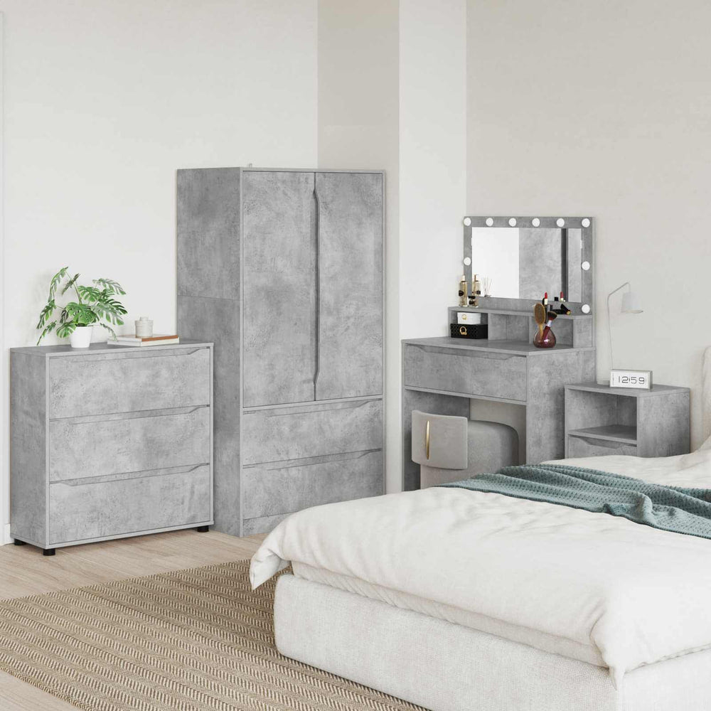 Storage Cabinet Engineered Wood Concrete Grey