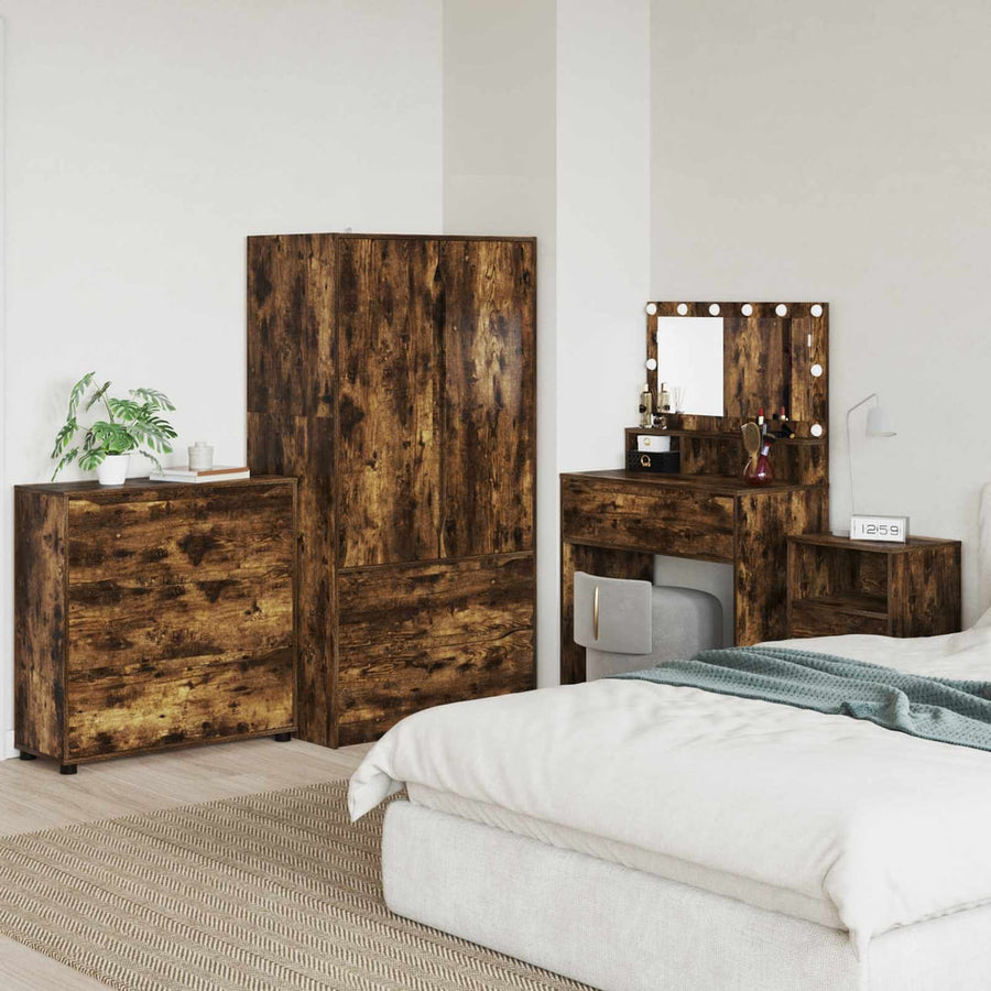Storage Cabinet Engineered Wood Smoked Oak