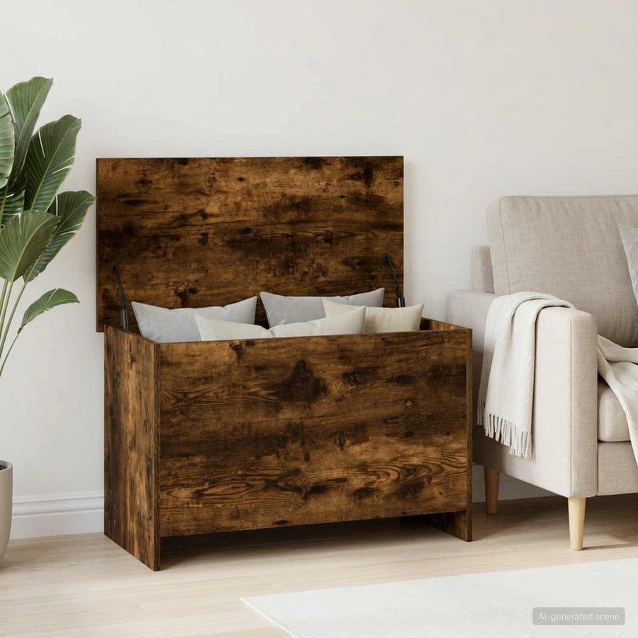 Storage Chest Smoked Oak Engineered Wood