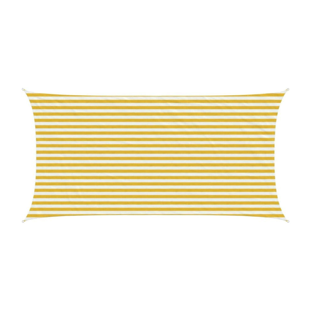 Sunshade Sail Rectangular Yellow and White