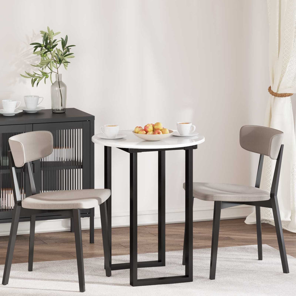 Table Top Round Engineered Wood High Gloss White