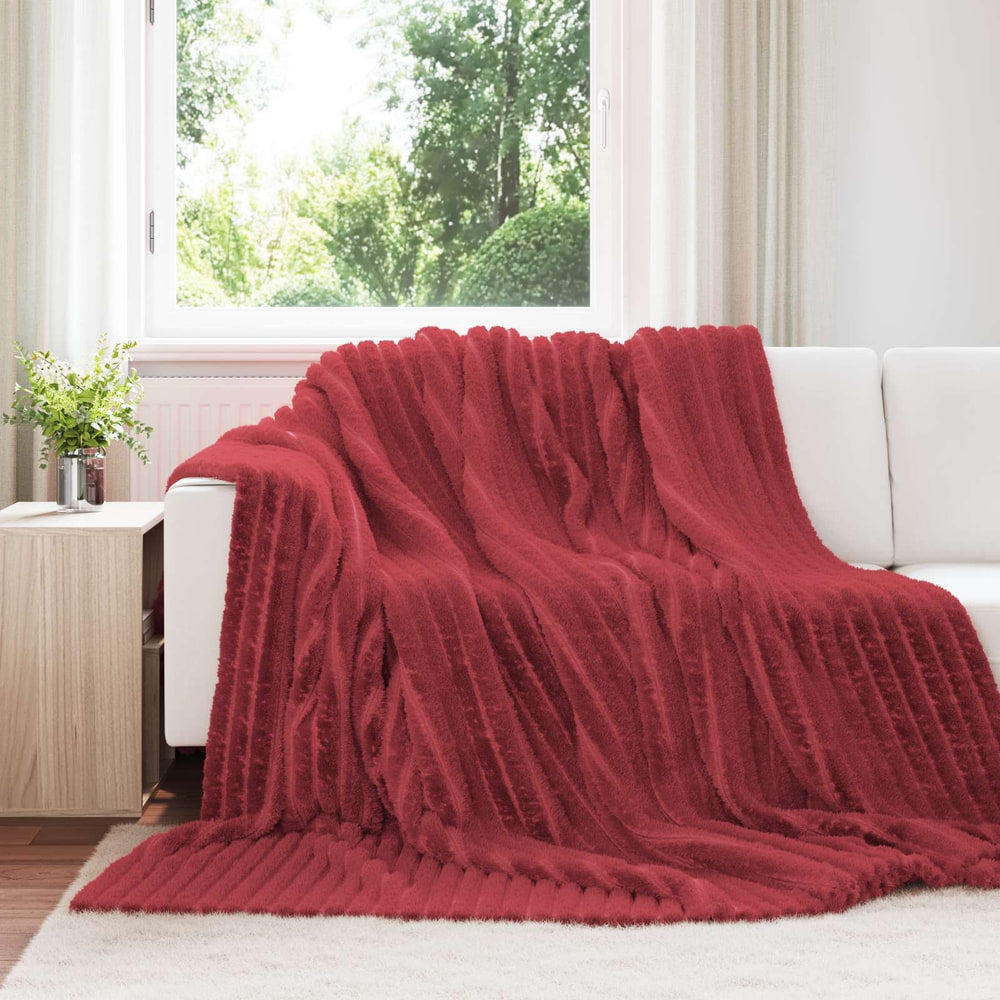 Throw Blanket Bordeaux Red 1.66 kg Fleece