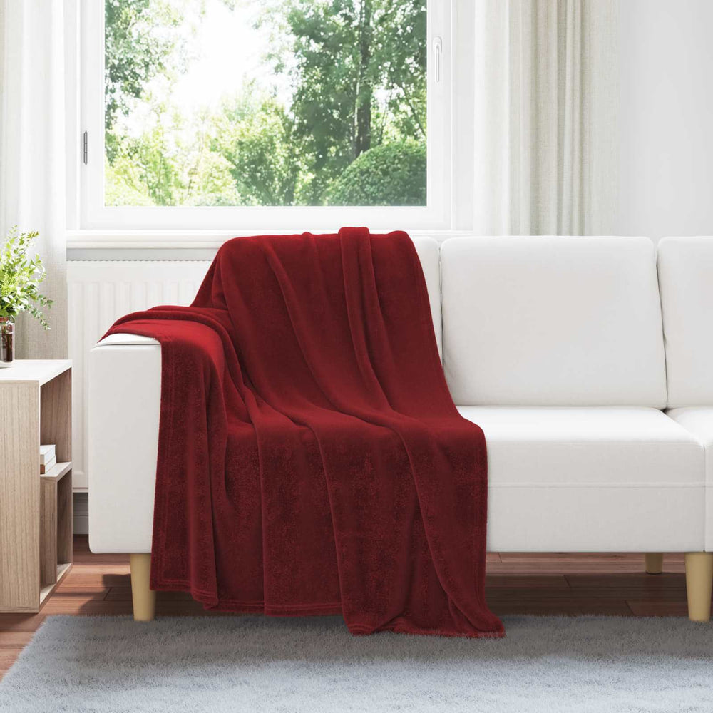 Throw Blankets 6 pcs Bordeaux Red 3.04 kg Fleece