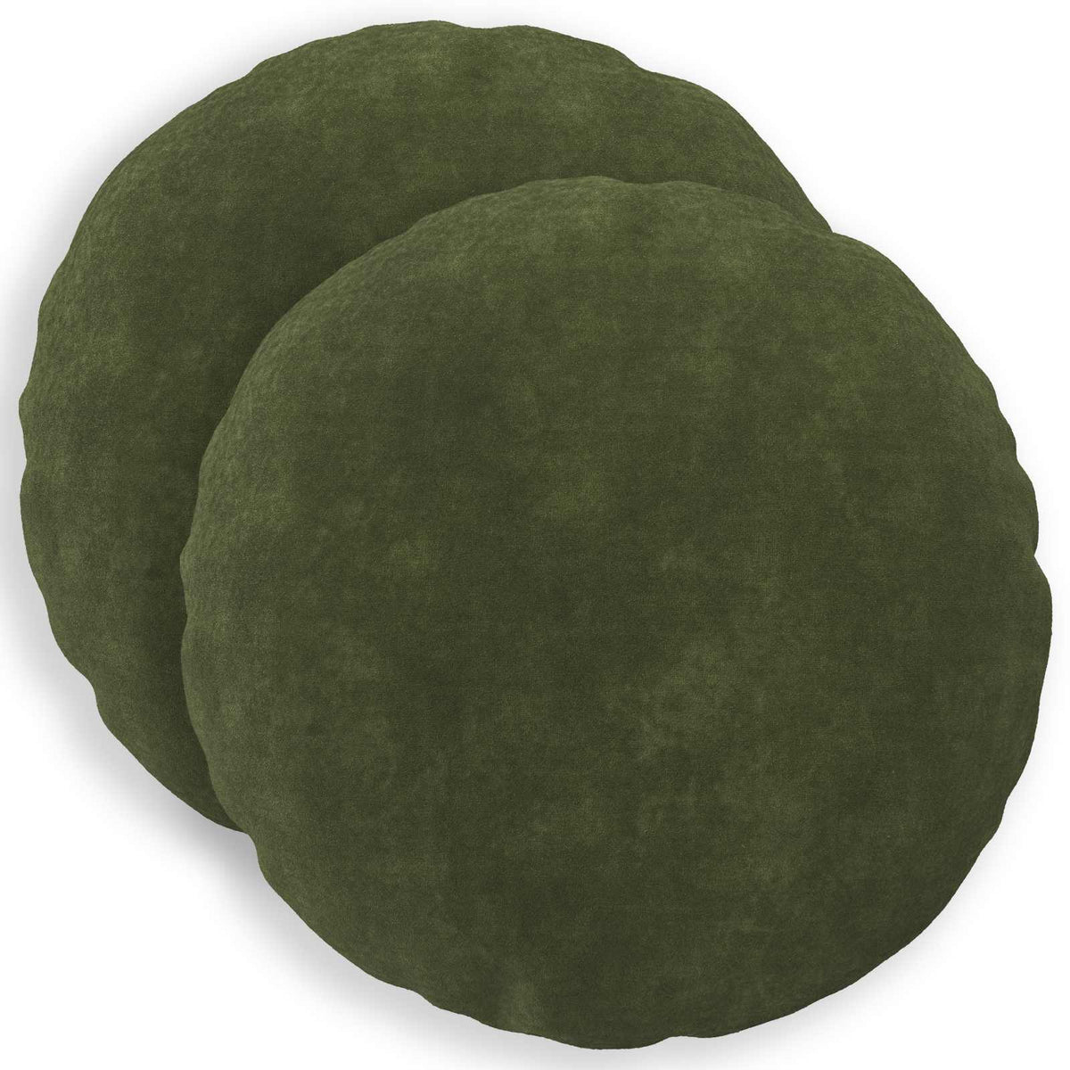 vidaXL Throw Pillow 2 pcs HEERLEN Green Dia. 60 cm Microfiber Fleece 1