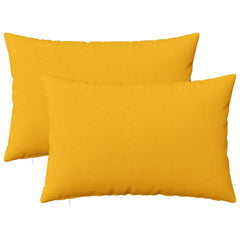 Throw Pillow HEERLEN Light Yellow Fabric