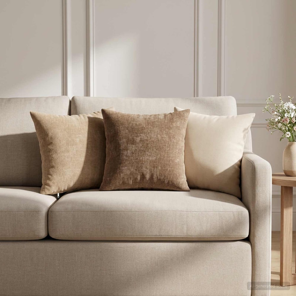 Throw Pillow HEERLEN Chenille Fabric