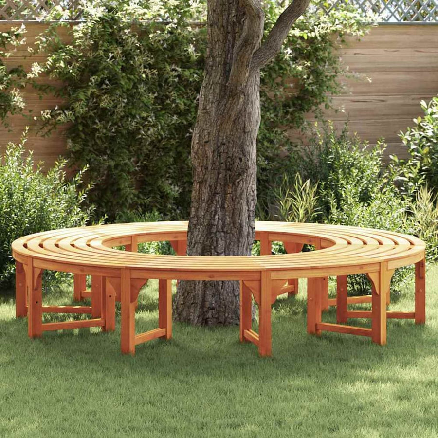 Tree Bench 8 -Seater 2 pcs Natural