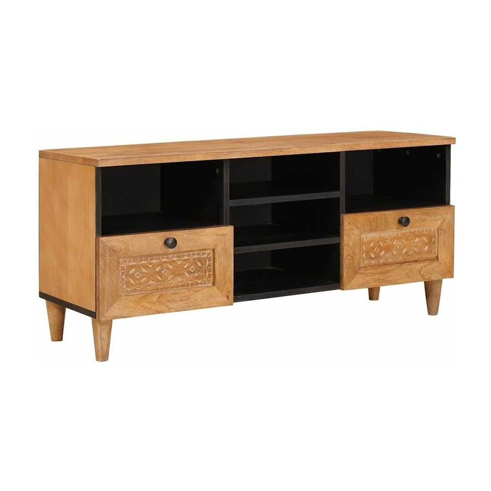 TV Cabinet with Drawer Solid Mango Wood