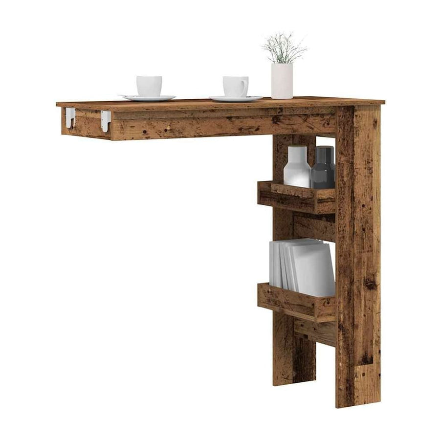 Wall Bar Table Old Wood Engineered Wood