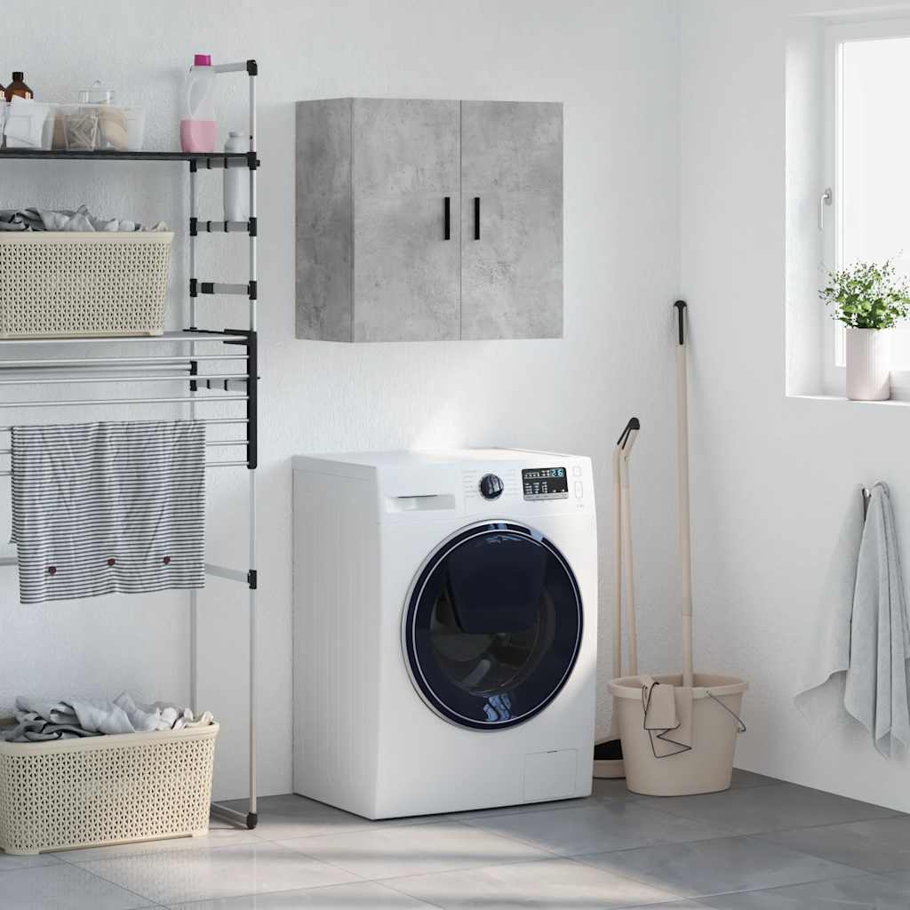 Wall Cabinet Concrete Grey Engineered Wood