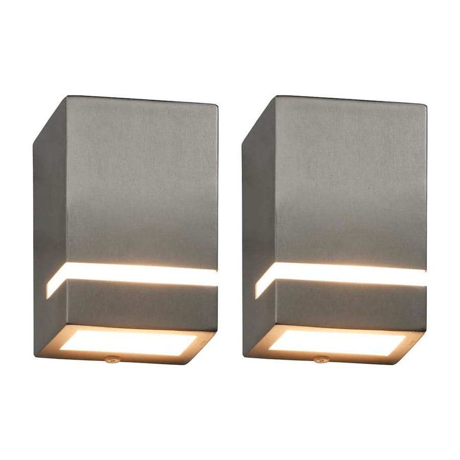 Outdoor Wall Lights 2 pcs 35 W Silver Rectangular