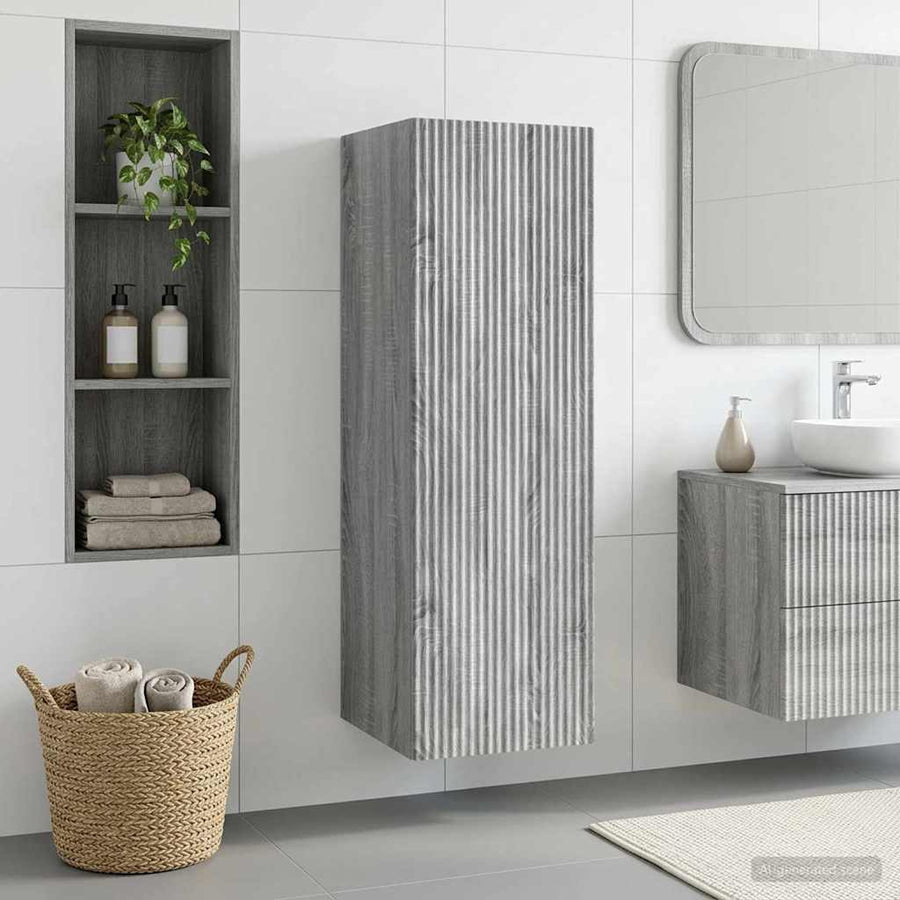 Wall-mounted Bathroom Cabinet Grey Sonoma
