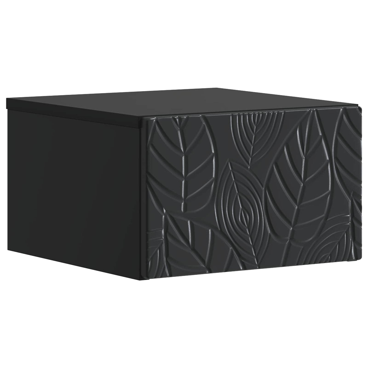Wall-Mounted Bedside Cabinet Black image