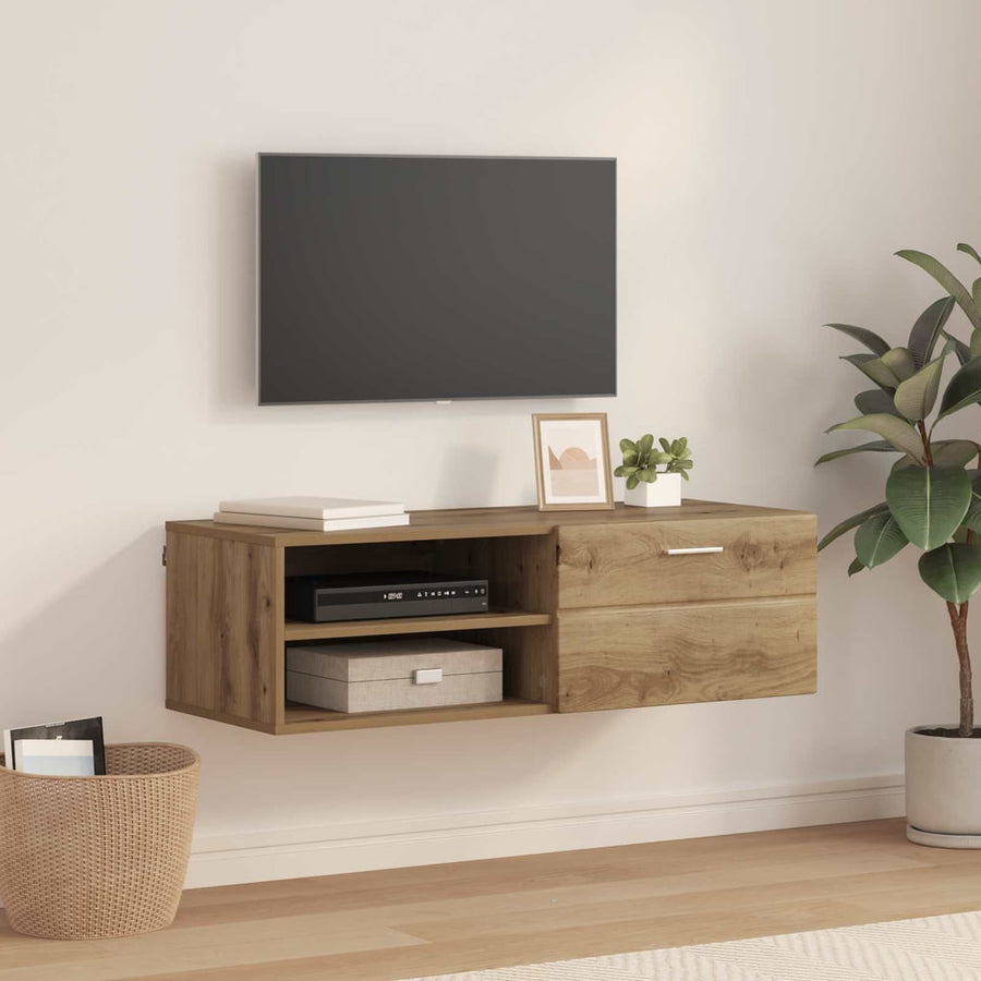 Wooden Cabinet Artisan Oak Engineered Wood