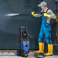 Outsunny 2200W High Pressure Washer, 170 Bar Pressure Washer with Adjustable Nozzle and 6M Hose, 32W x 32D x 80H cm Blue